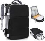 Multi-Pocket Waterproof Travel Backpack with Shoe Storage