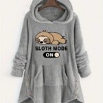 Cute Fleece Oversized Hooded Sweatshirt with Ears