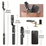 Extendable Selfie Stick Tripod with Bluetooth Remote - Image 2