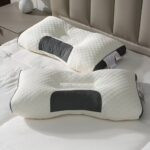Love Theme Soft Polyester Fiber Filled Bed Pillow with Reversible Knitted Cover - Image 2