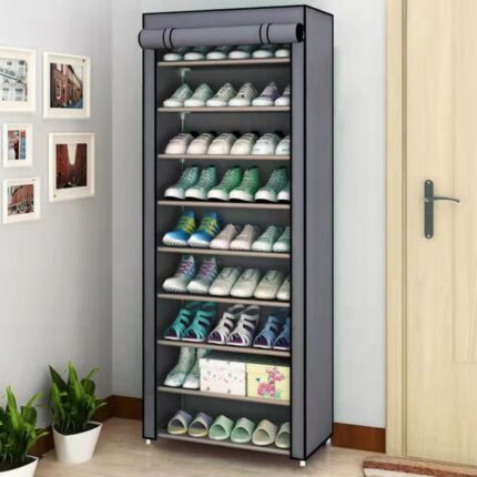 Space-Saving Multi-Layer Shoe Rack Cabinet with Dust Cover