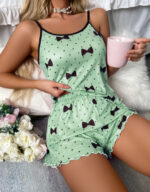 Women’s Heart Print Pajama Set - Image 6