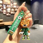 4pcs Football Mascot Keychain Silicone Sports Bag - Image 4