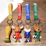 4pcs Football Mascot Keychain Silicone Sports Bag - Image 7