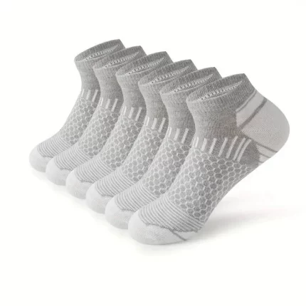 6 Pairs Men's Short Sports Socks - Comfortable and Durable