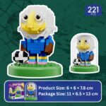 Football Mascot Building Blocks Set Trophy Model Collectible - Image 3