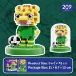 Football Mascot Building Blocks Set Trophy Model Collectible - Image 4
