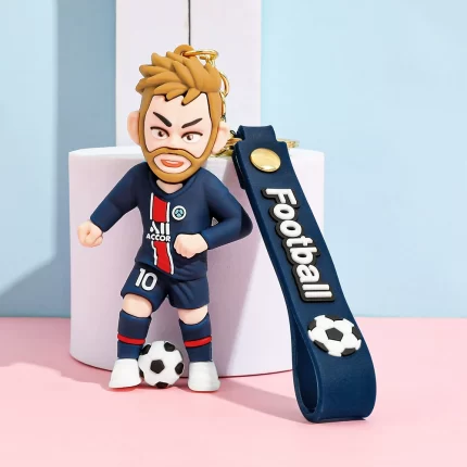 Football Star Keychain Soccer Player Bag