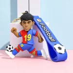 Football Star Keychain Soccer Player Bag - Image 9