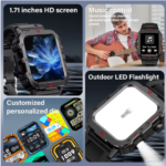 LAXASFIT Men's Smart Watch with LED Flashlight and Health Monitoring - Image 9
