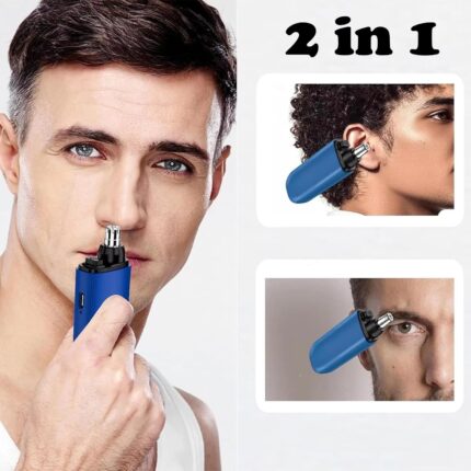 Portable Nose & Ear Hair Trimmer – USB Rechargeable, Compact & Precision Grooming Tool
