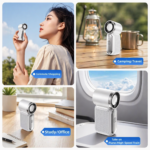 Portable Turbo Mini Fan – Powerful, Ultra-Quiet & Travel-Friendly Cooling Solution