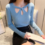 Women’s Slim Fit Hollow Knit Sweater - Image 13