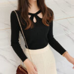 Women's O-neck Stretch Sexy Pullover