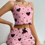 Women's Pajamas Set Sleepwear - 2 PCS Short Tank Top and Shorts - Image 4