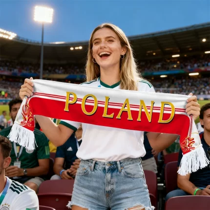 World Cup 2026 Flag Scarf Double-Sided Satin Fan Banner