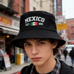 World Cup Flag Bucket Hat Double-Sided Soccer Fan Cap