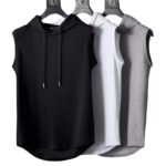 1-Mens Sleeveless Hooded Tank Tops Summer Gym Bodybuilding Fitness Sport Workout Singlet