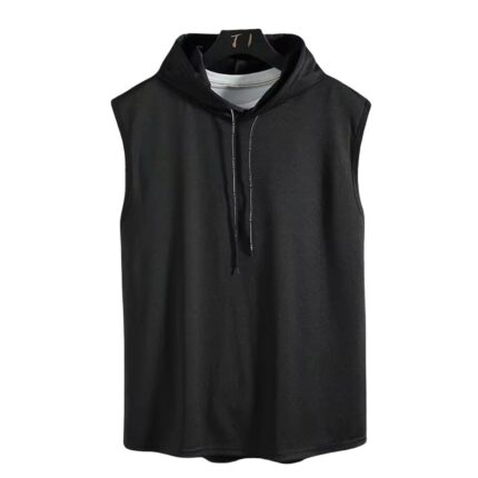 1-Mens Sleeveless Hooded Tank Tops Summer Gym Bodybuilding Fitness Sport Workout Singlet