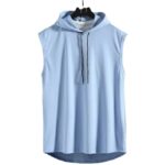 Mens Sleeveless Hooded Tank Tops Summer Gym Bodybuilding Fitness Sport Workout Singlet - Image 3