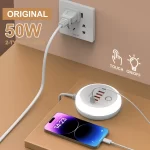 50W Multi-Port USB C Fast Charging Wall Charger