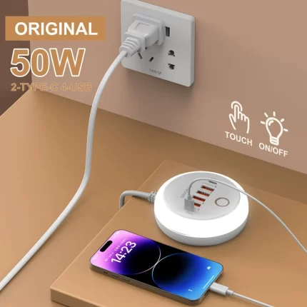 50W Multi-Port USB C Fast Charging Wall Charger