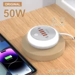 50W Multi-Port USB C Fast Charging Wall Charger - Image 4
