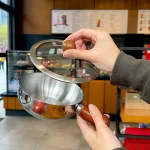 1pc Stainless Steel Milk Pot with Wooden Handle - Image 4