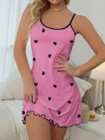 Sexy Spaghetti Strap V-Neck Nightdress Women Nightie - Image 5