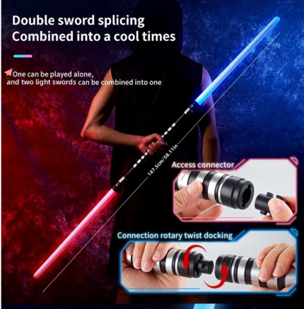 Double Sword Splicing LED Light Saber Toy
