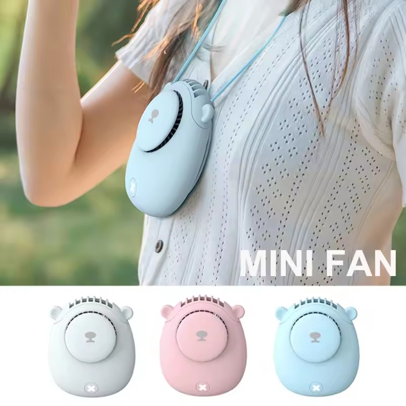 S6ff1a4a4fb484f26880a22d740028da0a.jpg_960x960q75.jpg_.avif Handheld Summer Portable Fan Rechargeable Personal Fan 3 Speeds - Image 1
