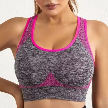 Seamless Sports Bra for Women – Shockproof Gym, Yoga & Fitness Crop Top